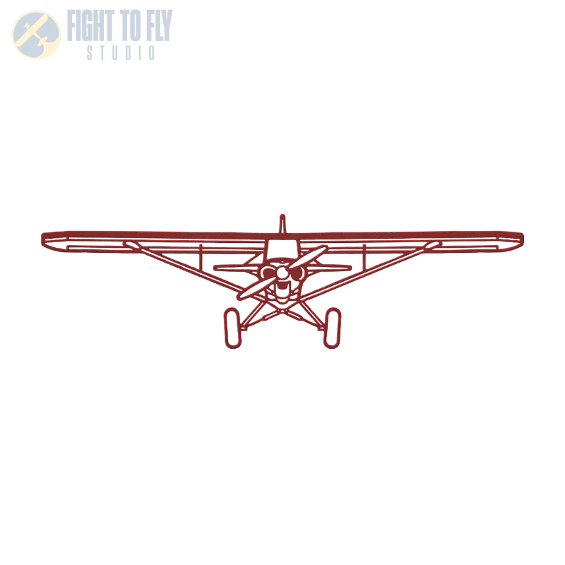Carbon Cub Die Cut Metal Wall Art - Sign - Pilot gifts - WWII warbird t-shirt