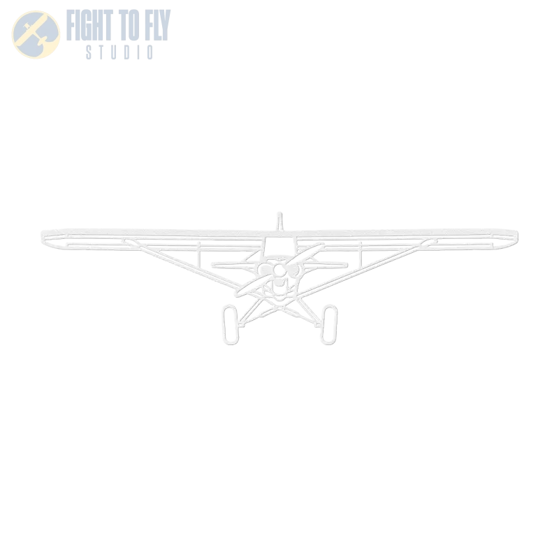 Carbon Cub Die Cut Metal Wall Art - Sign - Pilot gifts - WWII warbird t-shirt