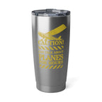 Caution! Can talk about planes for hours 20oz Tumbler - Mug - Pilot gifts - WWII warbird t-shirt