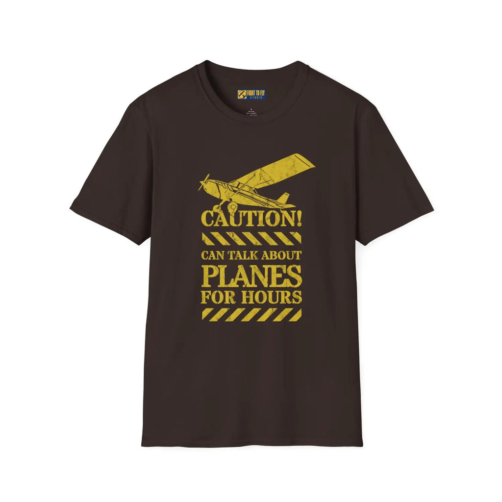 Caution! Can Talk About Planes for Hours - T-Shirt - Pilot gifts - WWII warbird t-shirt