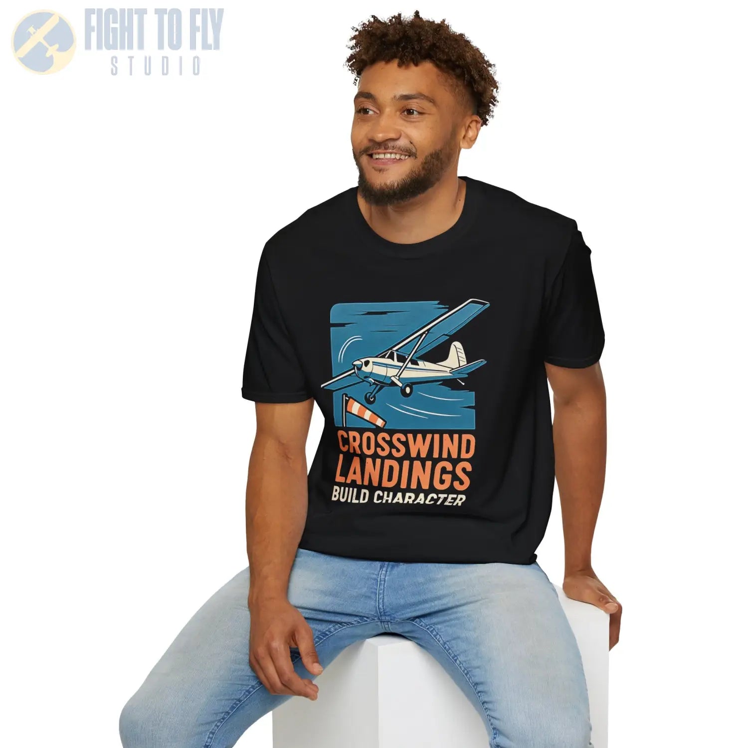 Crosswind Landings Premium T-Shirt - Pilot gifts - WWII warbird t-shirt