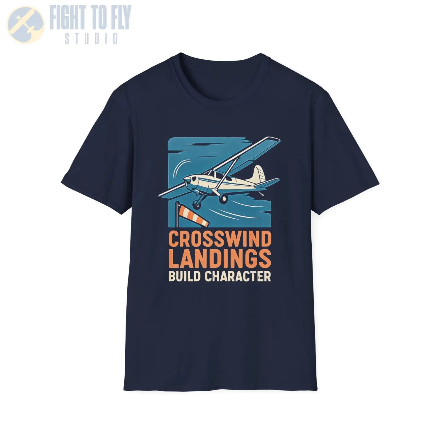 Crosswind Landings Premium T-Shirt - Pilot gifts - WWII warbird t-shirt