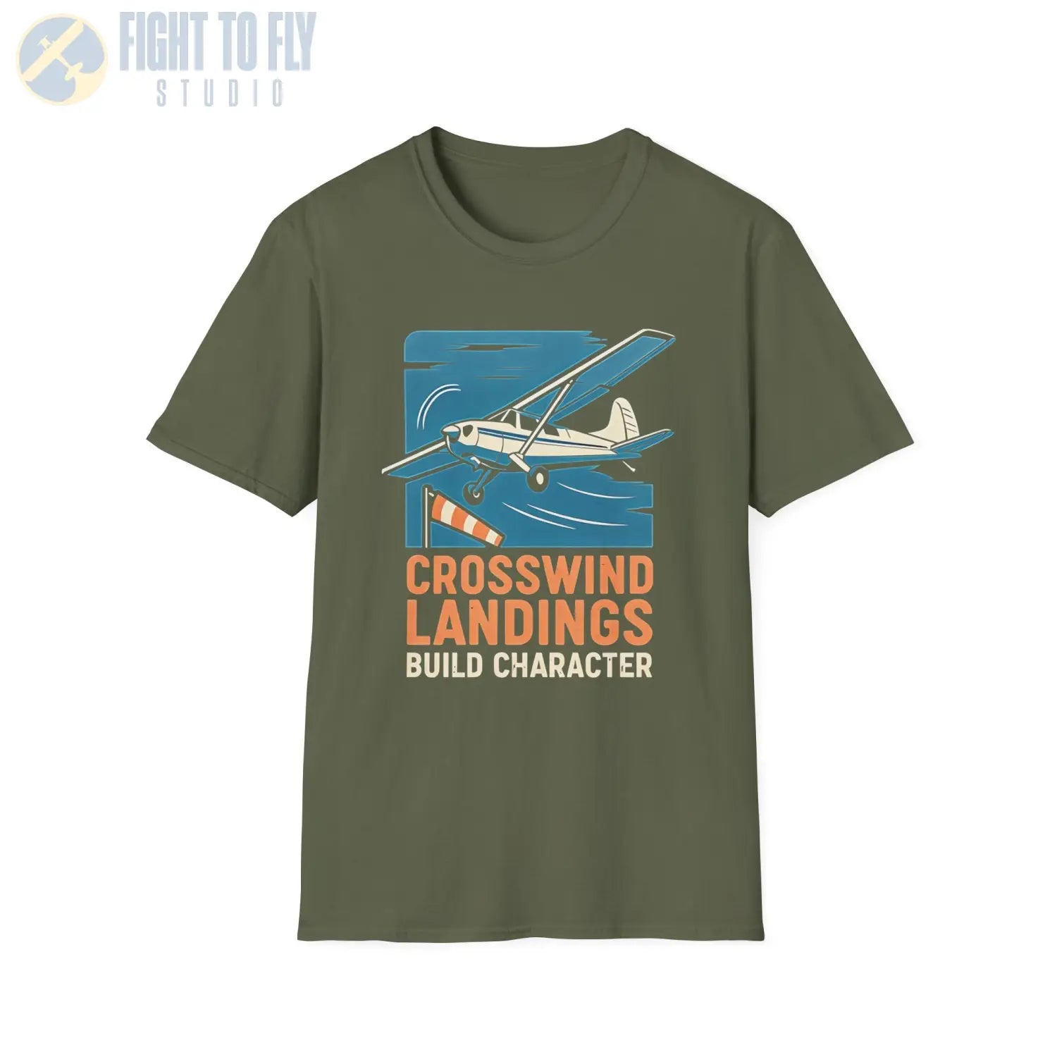 Crosswind Landings Premium T-Shirt - Pilot gifts - WWII warbird t-shirt