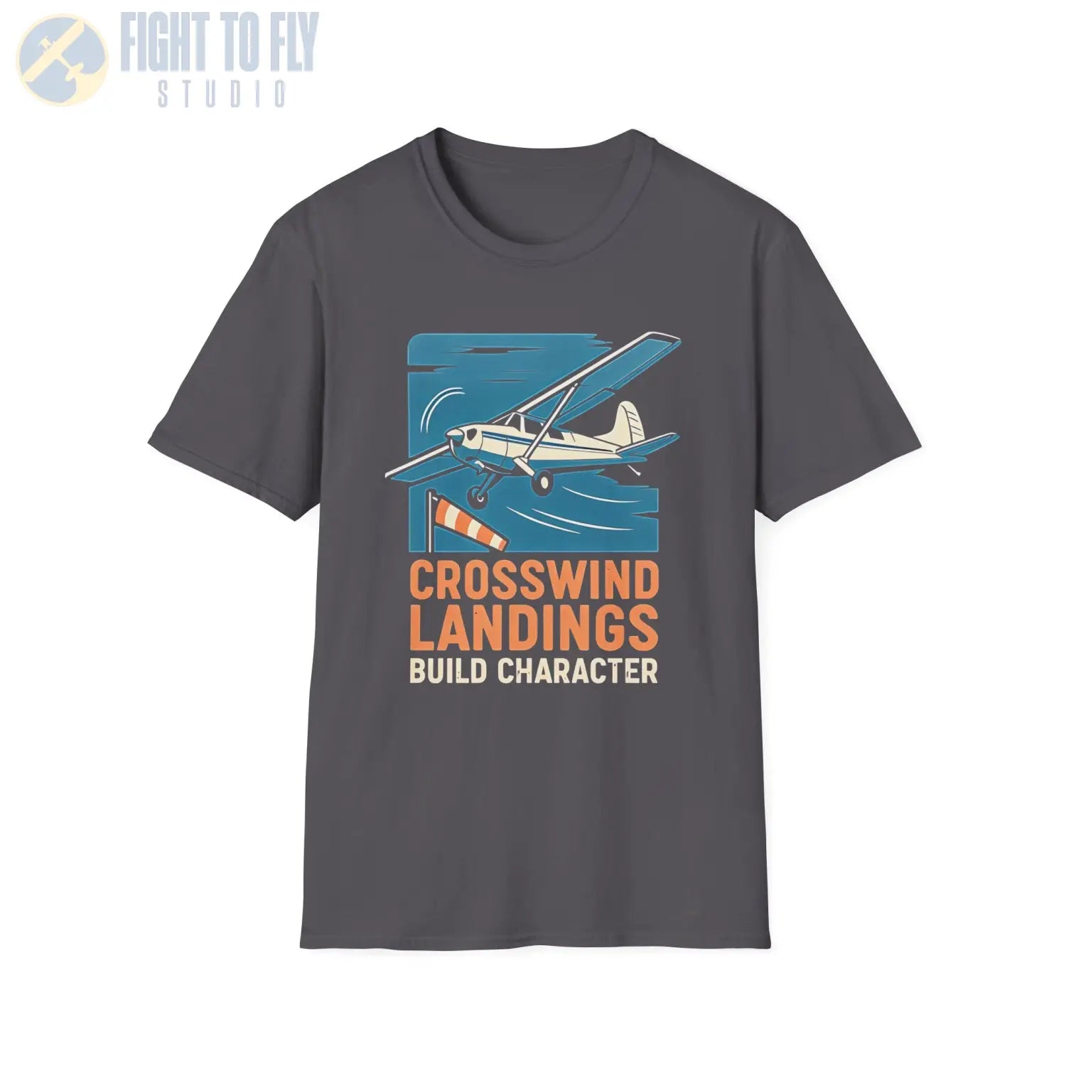 Crosswind Landings Premium T-Shirt - Pilot gifts - WWII warbird t-shirt