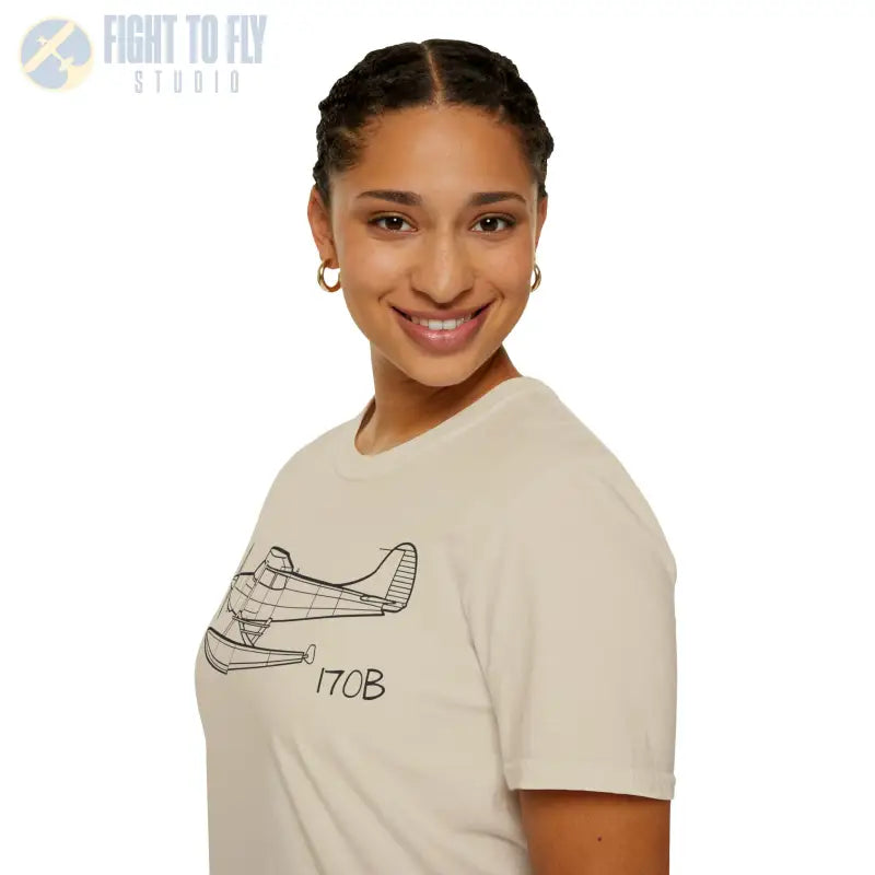 Cessna 170B Floatplane T-Shirt – Classic Taildragger on Floats Tee - Pilot gifts - WWII warbird t-shirt