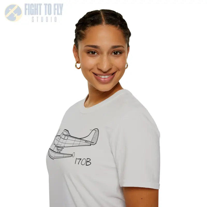 Cessna 170B Floatplane T-Shirt – Classic Taildragger on Floats Tee - Pilot gifts - WWII warbird t-shirt