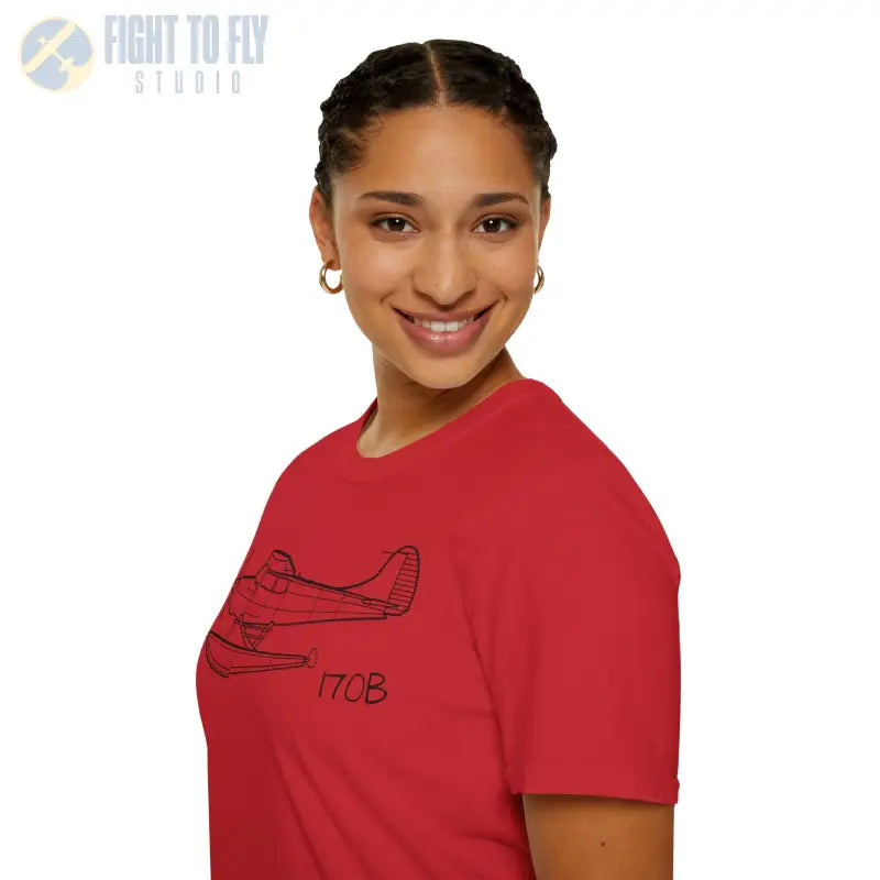 Cessna 170B Floatplane T-Shirt – Classic Taildragger on Floats Tee - Pilot gifts - WWII warbird t-shirt