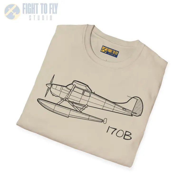 Cessna 170B Floatplane T-Shirt – Classic Taildragger on Floats Tee - Pilot gifts - WWII warbird t-shirt