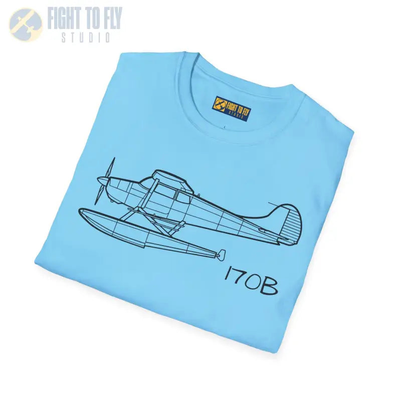 Cessna 170B Floatplane T-Shirt – Classic Taildragger on Floats Tee - Pilot gifts - WWII warbird t-shirt