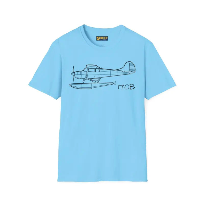 Cessna 170B Floatplane T-Shirt – Classic Taildragger on Floats Tee - Pilot gifts - WWII warbird t-shirt