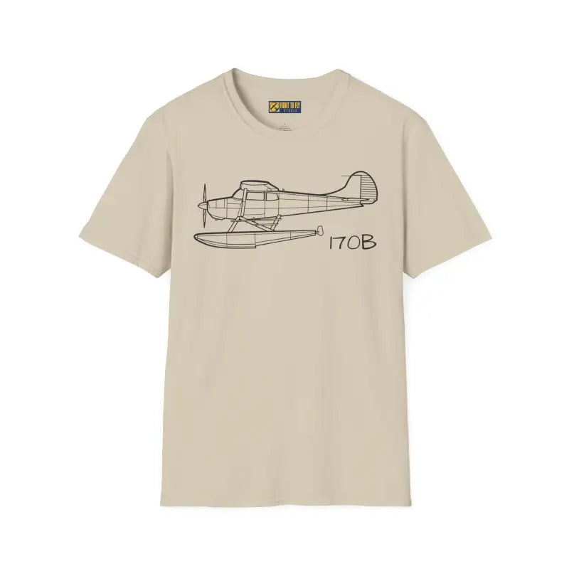 Cessna 170B Floatplane T-Shirt – Classic Taildragger on Floats Tee - Pilot gifts - WWII warbird t-shirt