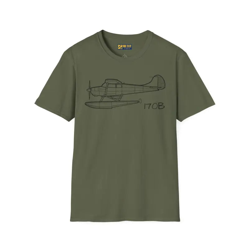 Cessna 170B Floatplane T-Shirt – Classic Taildragger on Floats Tee - Pilot gifts - WWII warbird t-shirt