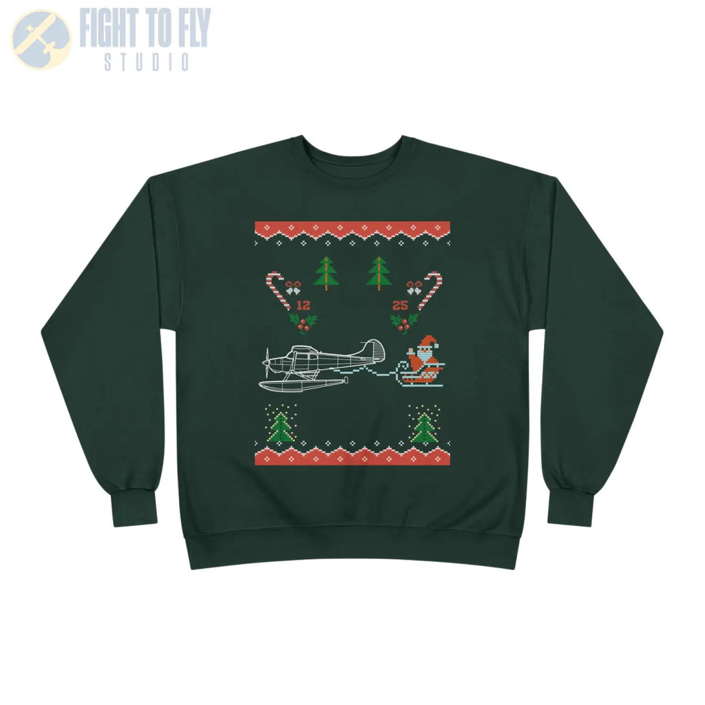 Cessna 170B on Floats “North Pole Bush Floatplane” Sweatshirt - Pilot gifts - WWII warbird t-shirt