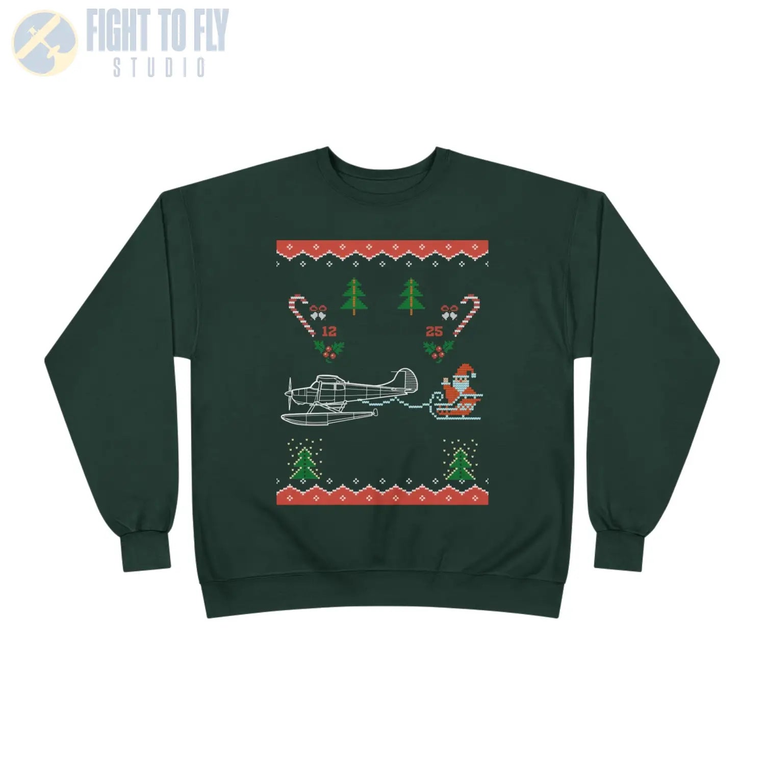 Cessna 170B on Floats “North Pole Bush Floatplane” Sweatshirt - Pilot gifts - WWII warbird t-shirt