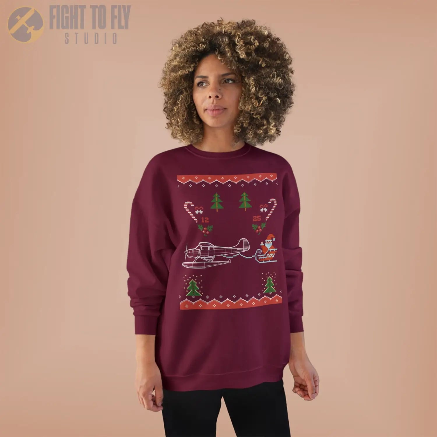 Cessna 170B on Floats “North Pole Bush Floatplane” Sweatshirt - Pilot gifts - WWII warbird t-shirt