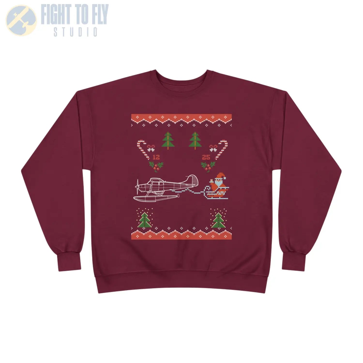 Cessna 170B on Floats “North Pole Bush Floatplane” Sweatshirt - Pilot gifts - WWII warbird t-shirt