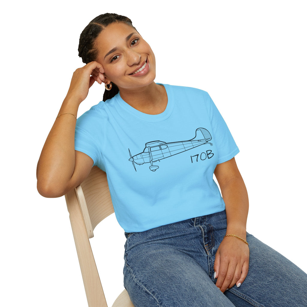 Cessna 170B T-Shirt – Vintage Taildragger Aviation Tee - Pilot gifts - WWII warbird t-shirt