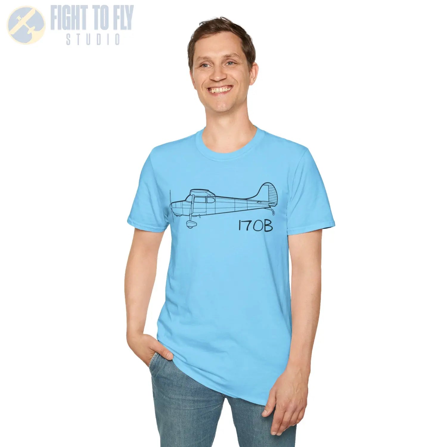 Cessna 170B T-Shirt - Pilot gifts - WWII warbird t-shirt