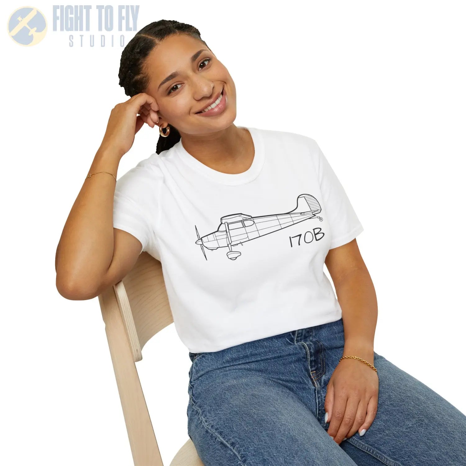 Cessna 170B T-Shirt - Pilot gifts - WWII warbird t-shirt