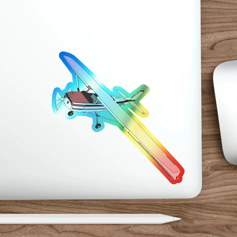 Cessna 172 Holographic Plane Die-Cut Stickers - Paper products - Pilot gifts - WWII warbird t-shirt