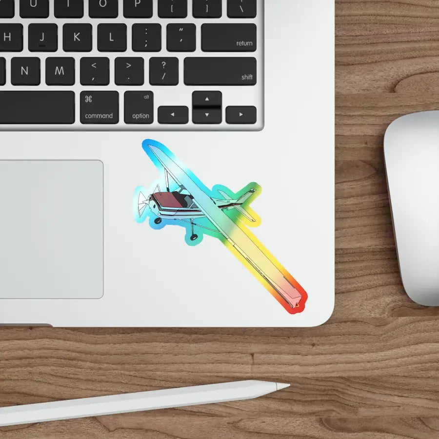 Cessna 172 Holographic Plane Die-Cut Stickers - Paper products - Pilot gifts - WWII warbird t-shirt