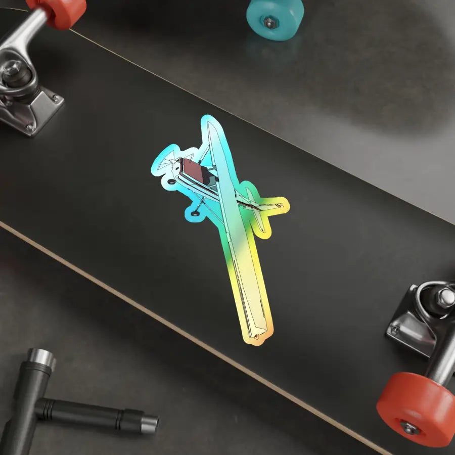 Cessna 172 Holographic Plane Die-Cut Stickers - Paper products - Pilot gifts - WWII warbird t-shirt