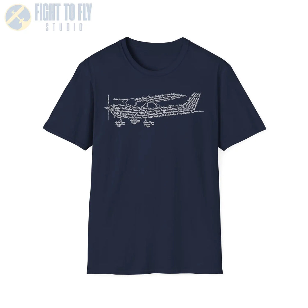 Cessna 172 NATO Phonetic Alphabet Premium T-Shirt - Pilot gifts - WWII warbird t-shirt