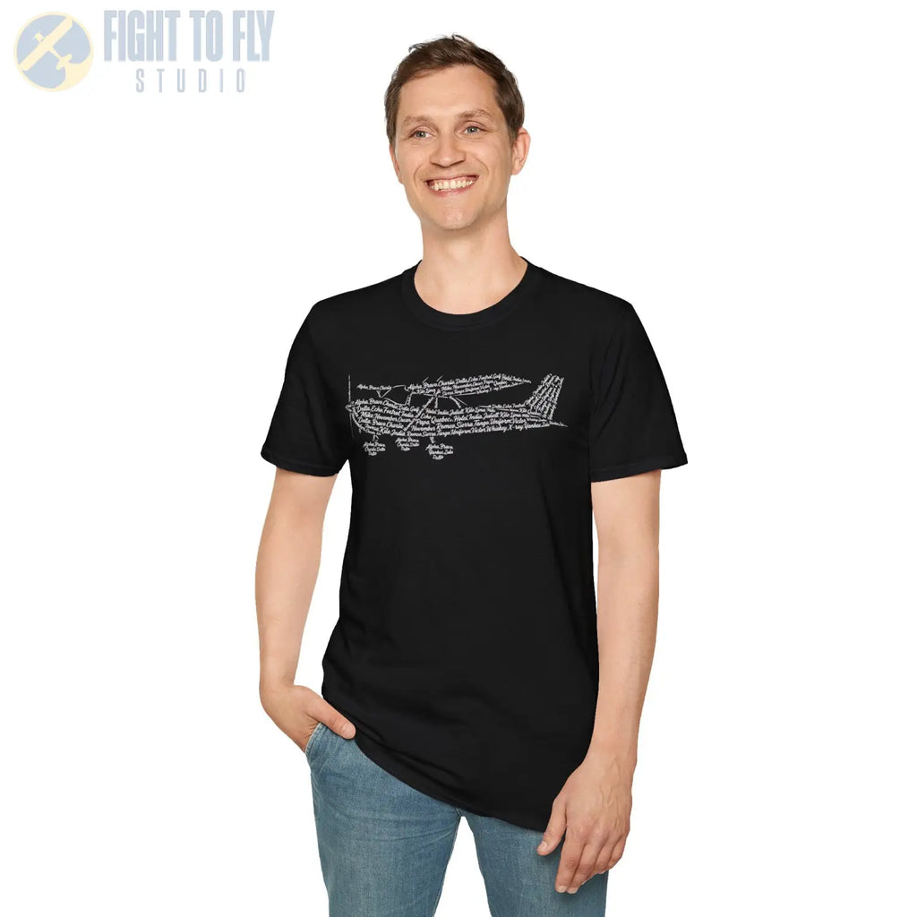Cessna 172 NATO Phonetic Alphabet Premium T-Shirt - Pilot gifts - WWII warbird t-shirt