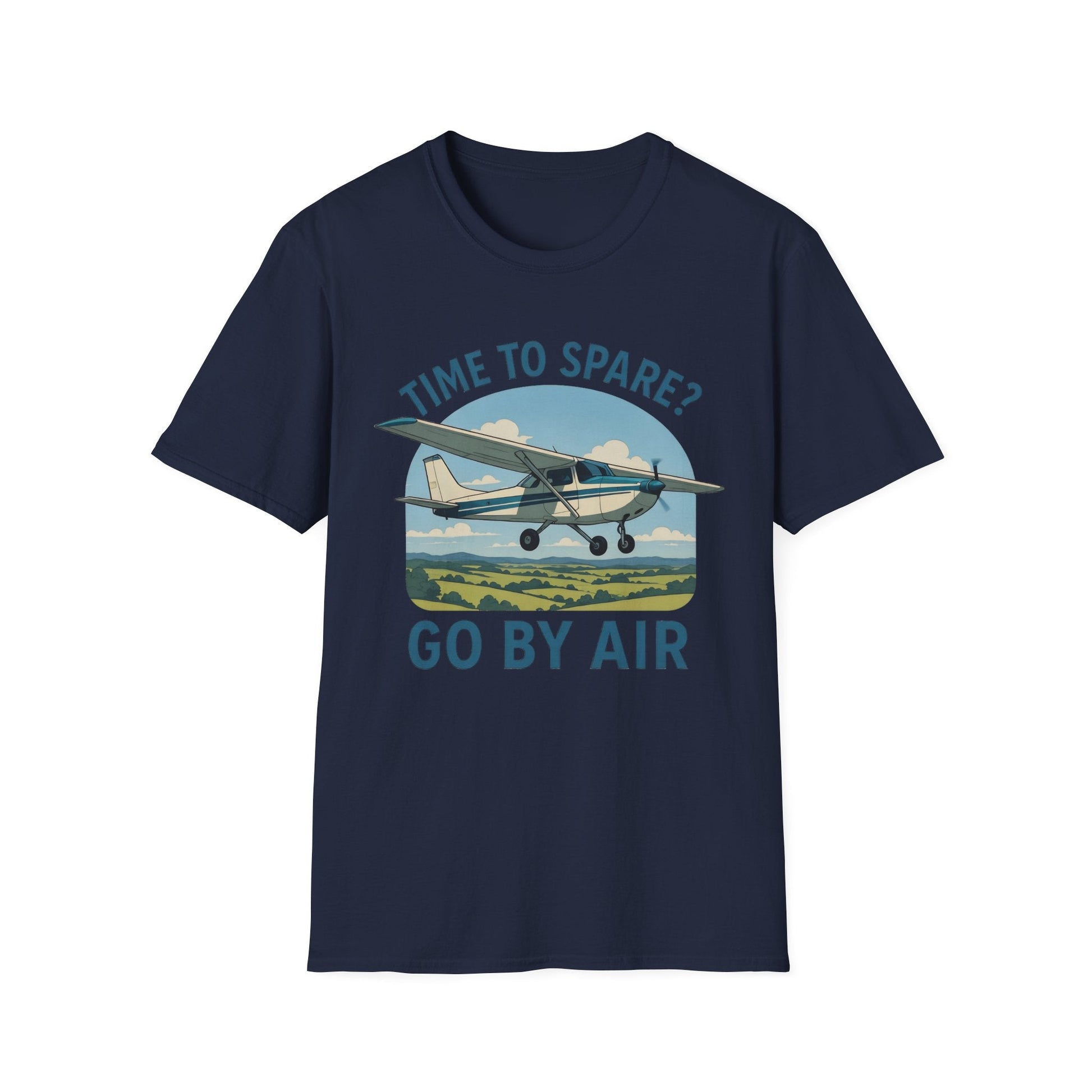 Cessna 172 Premium T-Shirt – “Time to Spare? Go by Air” Skyhawk Aviation Tee - Pilot gifts - WWII warbird t-shirt