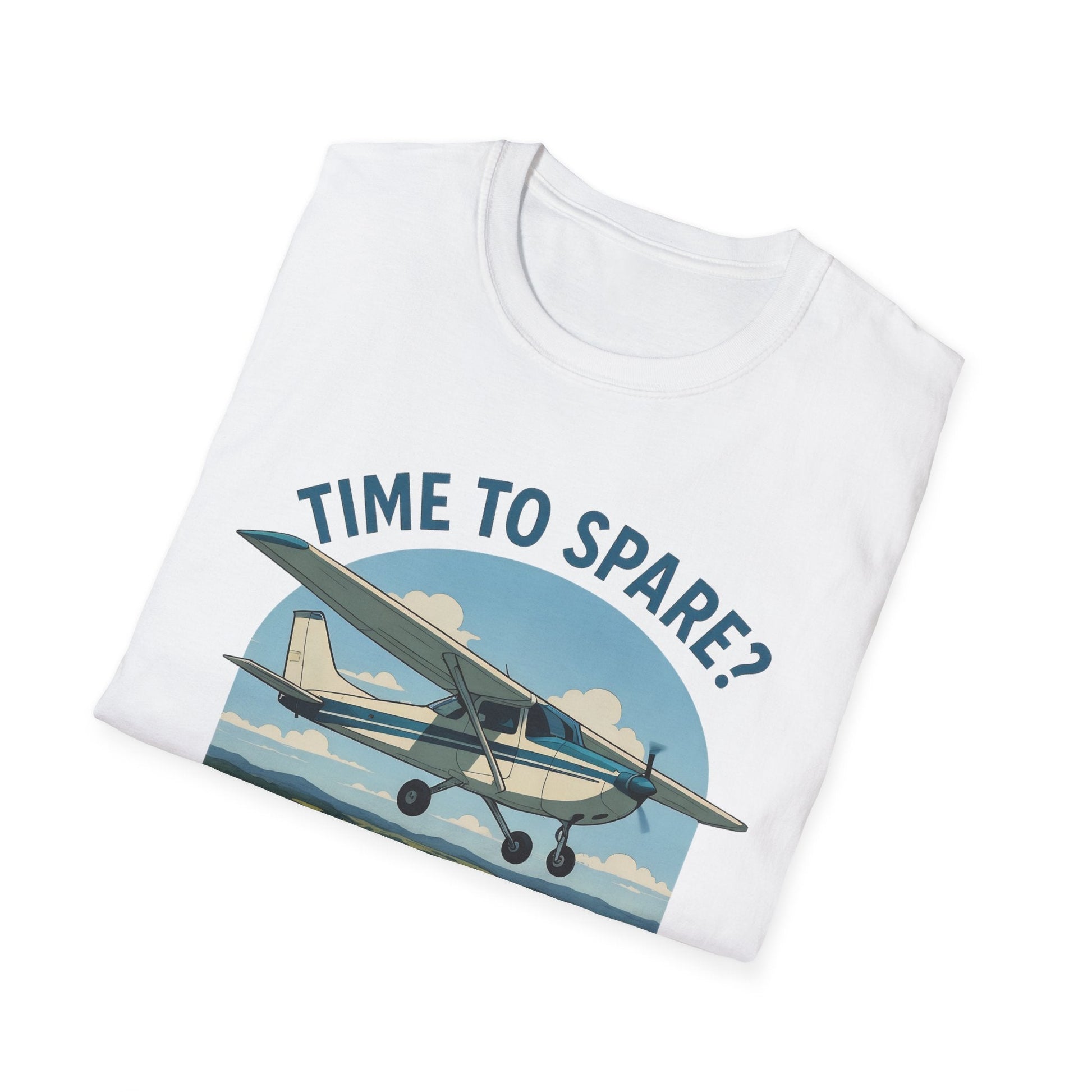 Cessna 172 Premium T-Shirt – “Time to Spare? Go by Air” Skyhawk Aviation Tee - Pilot gifts - WWII warbird t-shirt