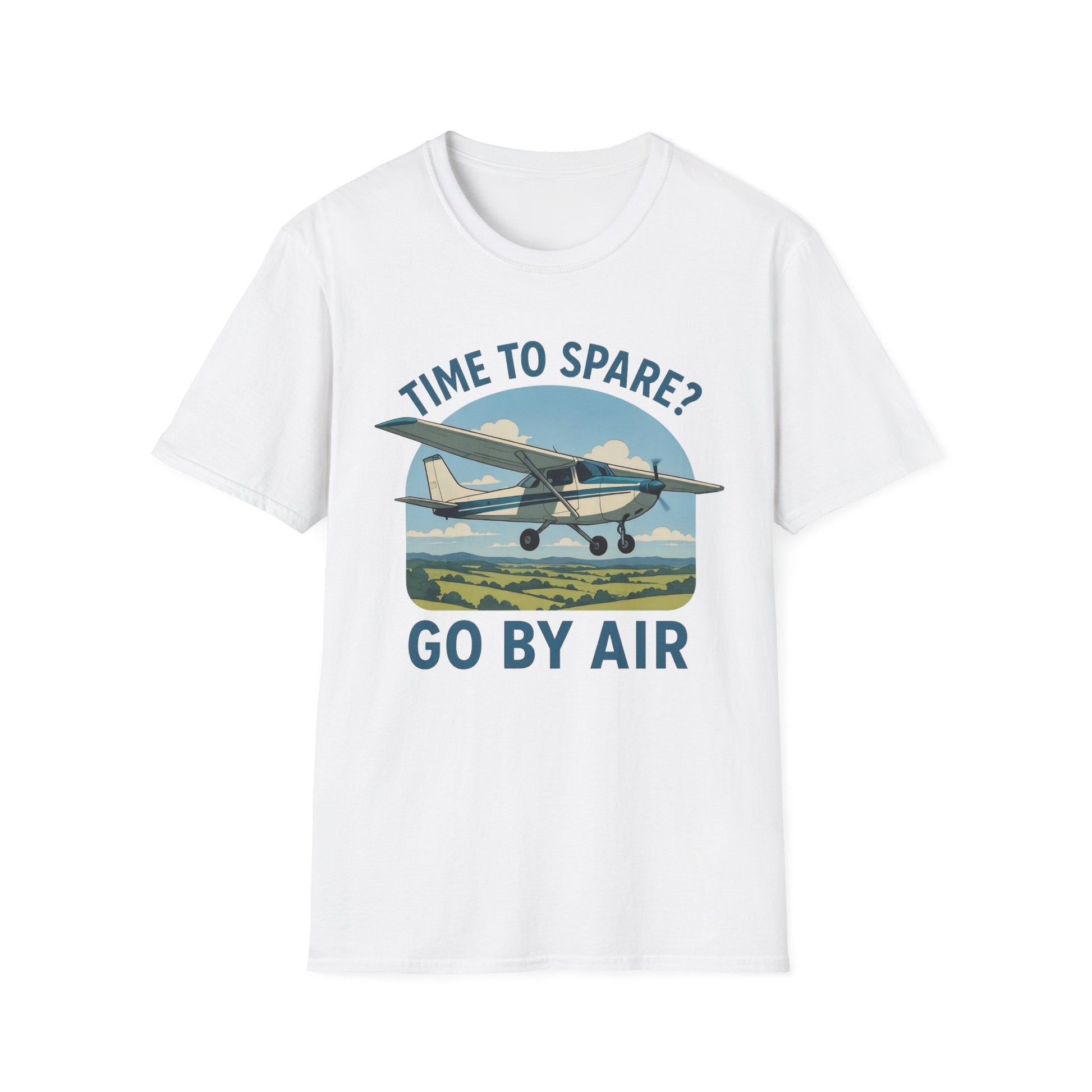 Cessna 172 Premium T-Shirt – “Time to Spare? Go by Air” Skyhawk Aviation Tee - Pilot gifts - WWII warbird t-shirt