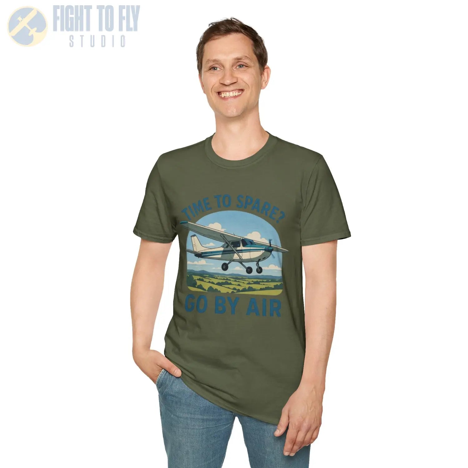 Time to Spare? Go by Air Cessna 172 T Shirt Pilot gifts WWII warbird t shirt