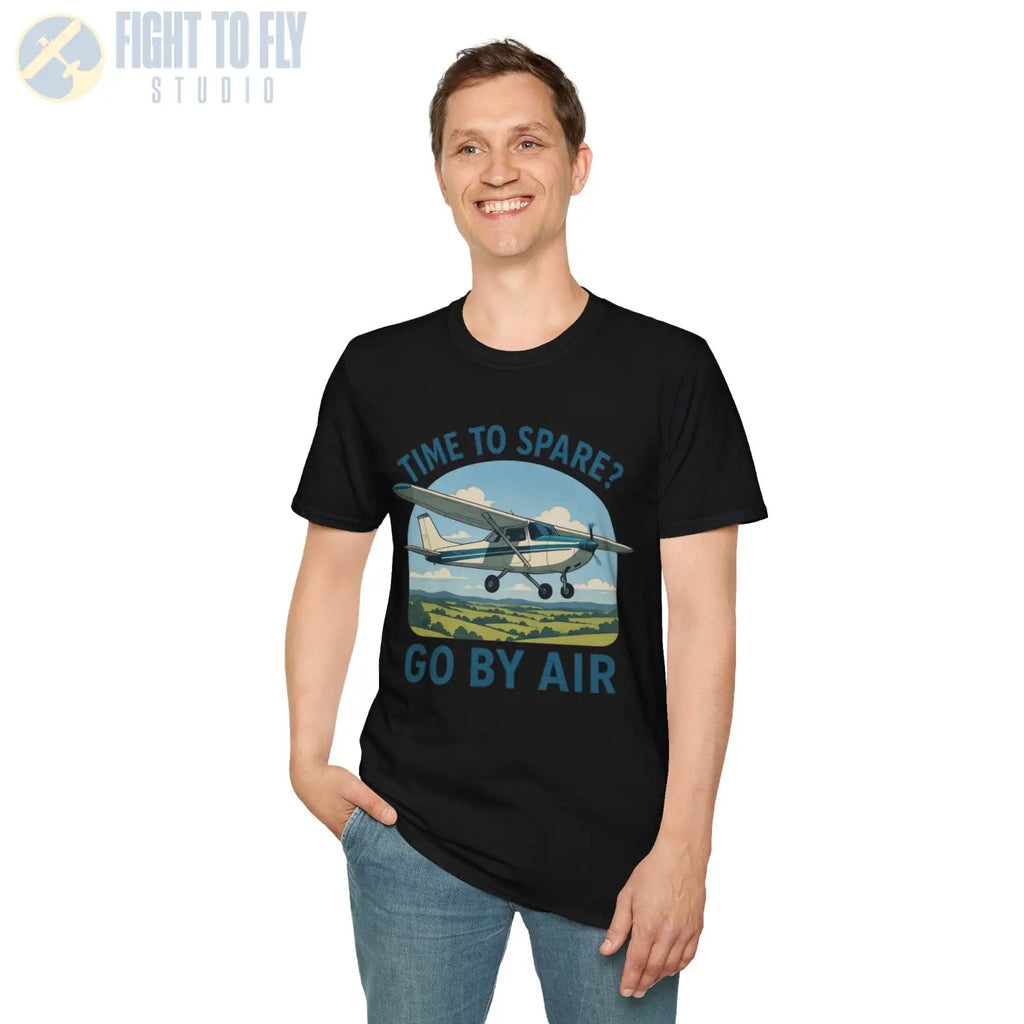 Time to Spare? Go by Air - Cessna 172 - T-Shirt - Pilot gifts - WWII warbird t-shirt