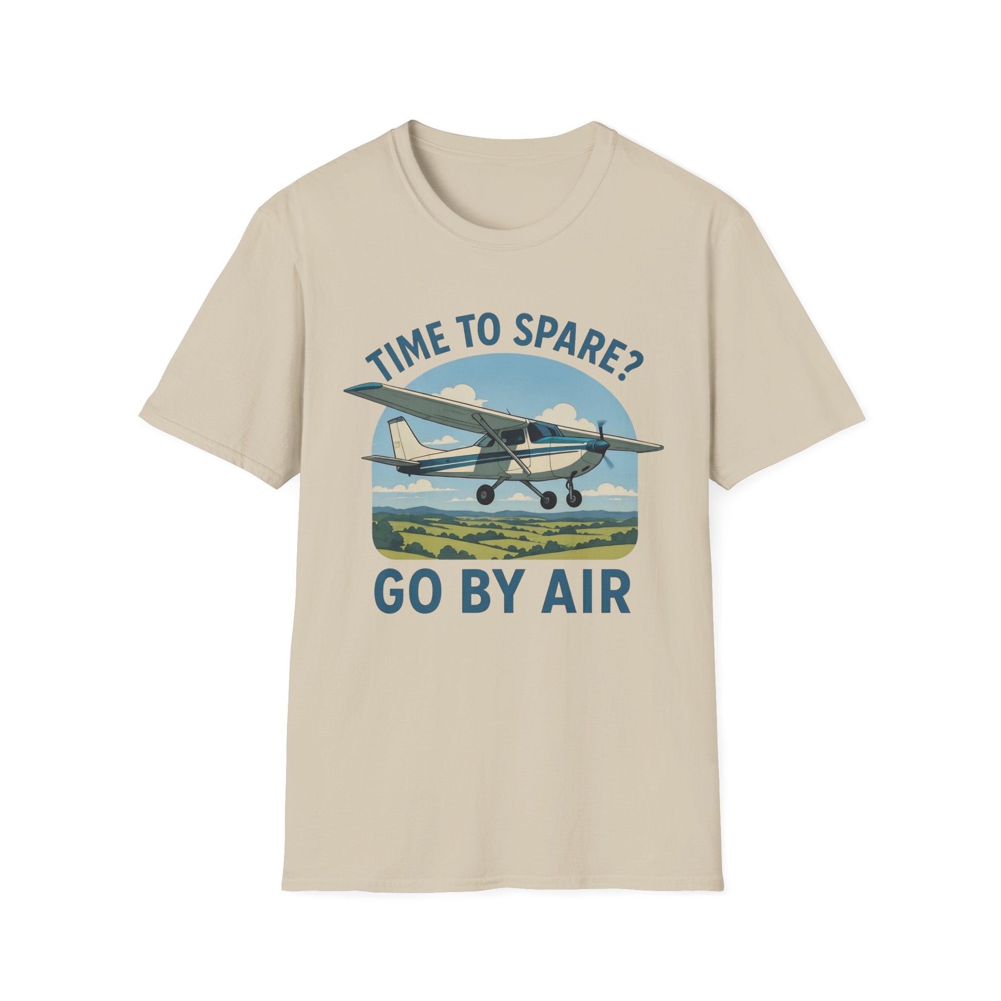 Cessna 172 Premium T-Shirt – “Time to Spare? Go by Air” Skyhawk Aviation Tee - Pilot gifts - WWII warbird t-shirt
