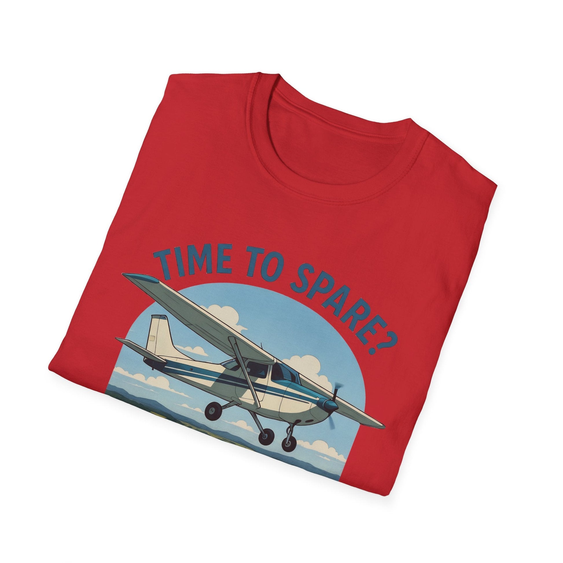 Cessna 172 Premium T-Shirt – “Time to Spare? Go by Air” Skyhawk Aviation Tee - Pilot gifts - WWII warbird t-shirt