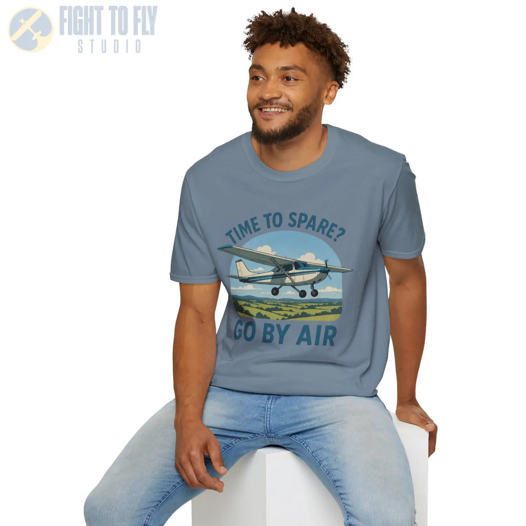Time to Spare? Go by Air - Cessna 172 - T-Shirt - Pilot gifts - WWII warbird t-shirt