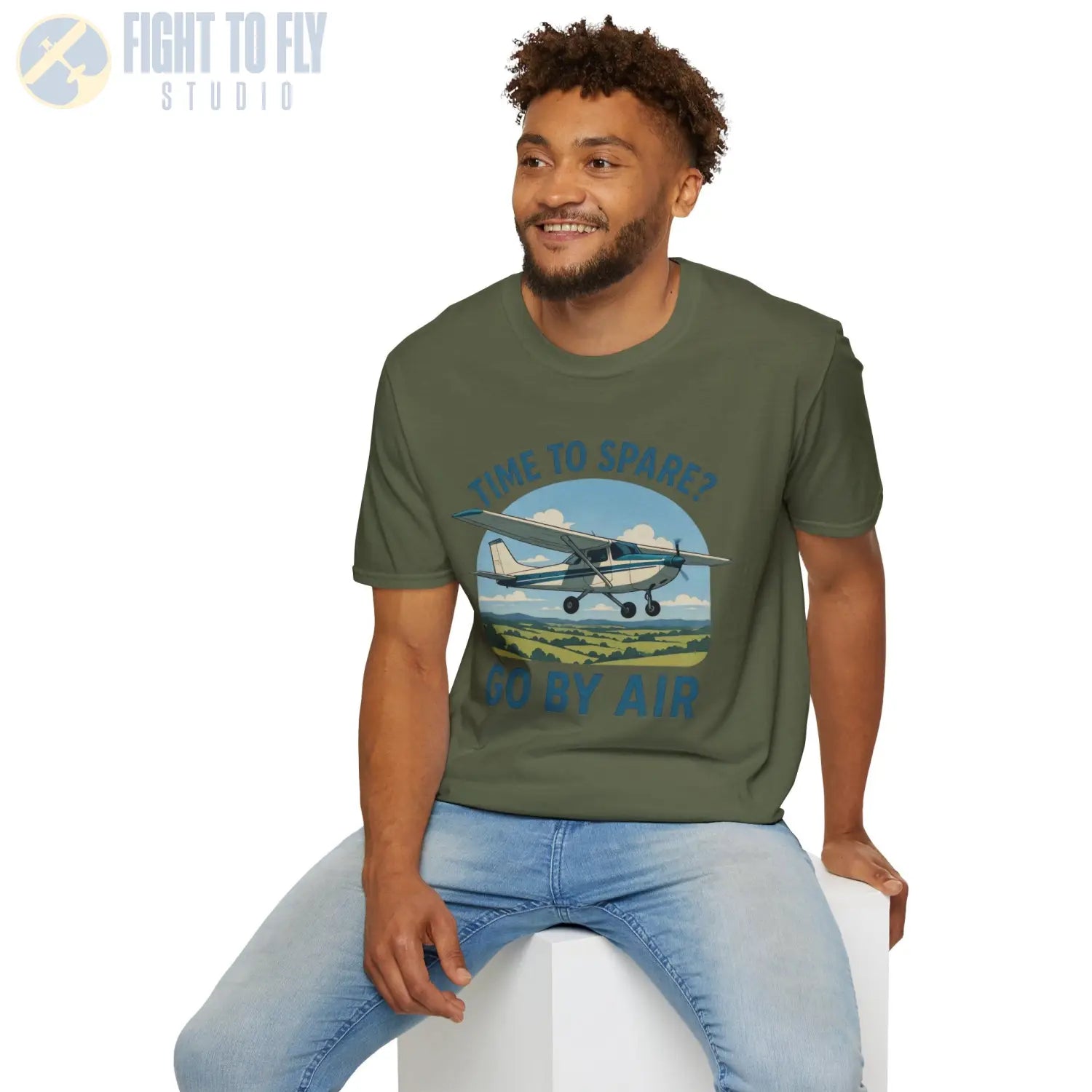 Time to Spare? Go by Air Cessna 172 T Shirt Pilot gifts WWII warbird t shirt