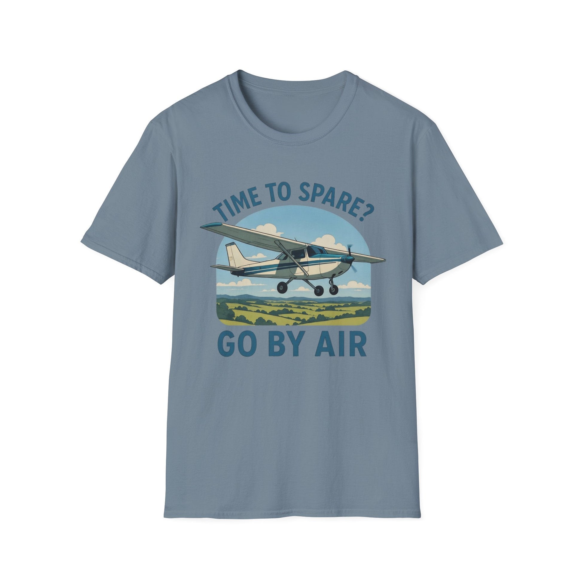 Cessna 172 Premium T-Shirt – “Time to Spare? Go by Air” Skyhawk Aviation Tee - Pilot gifts - WWII warbird t-shirt