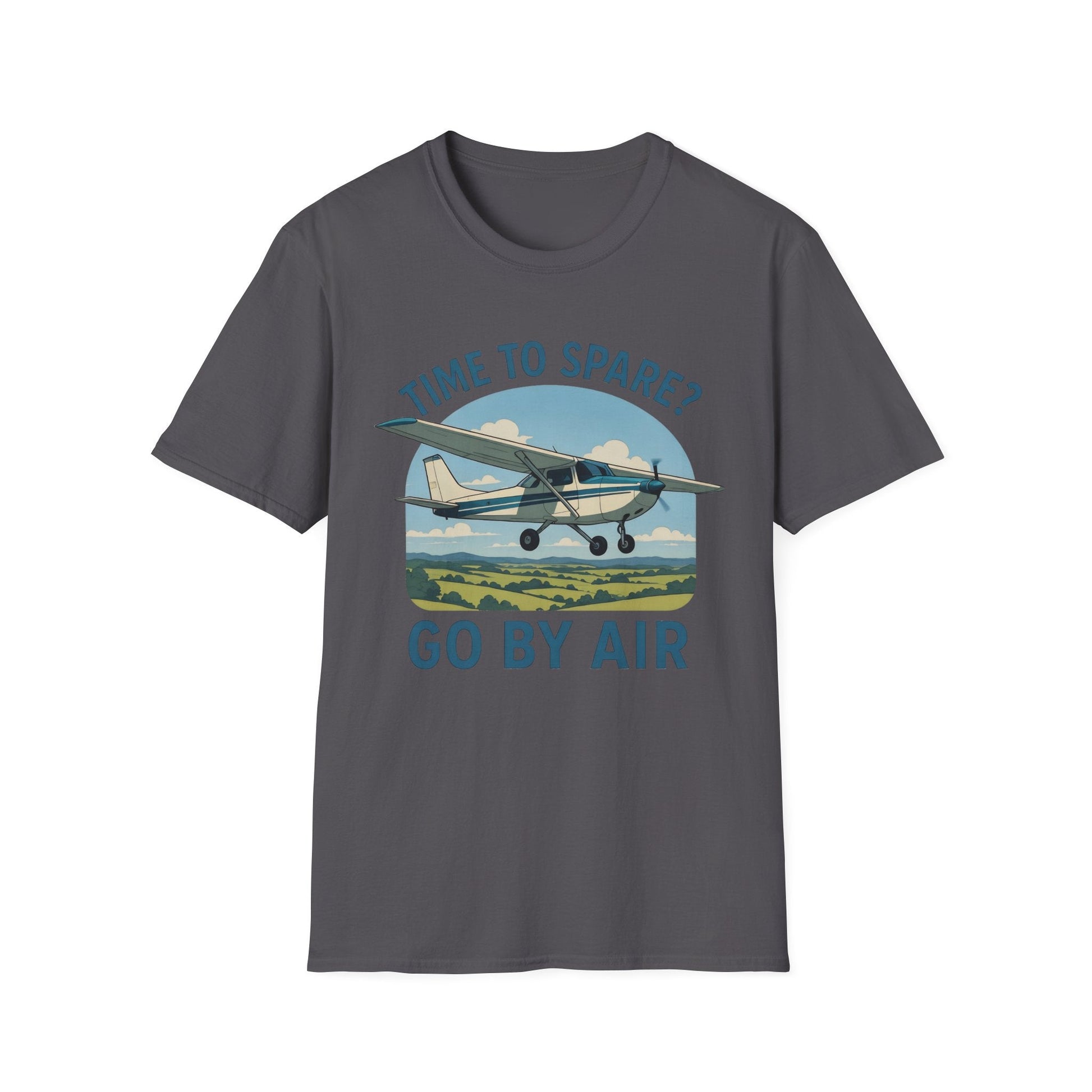 Cessna 172 Premium T-Shirt – “Time to Spare? Go by Air” Skyhawk Aviation Tee - Pilot gifts - WWII warbird t-shirt