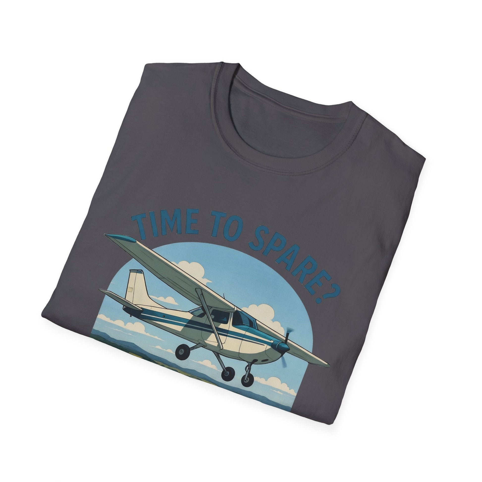 Cessna 172 Premium T-Shirt – “Time to Spare? Go by Air” Skyhawk Aviation Tee - Pilot gifts - WWII warbird t-shirt