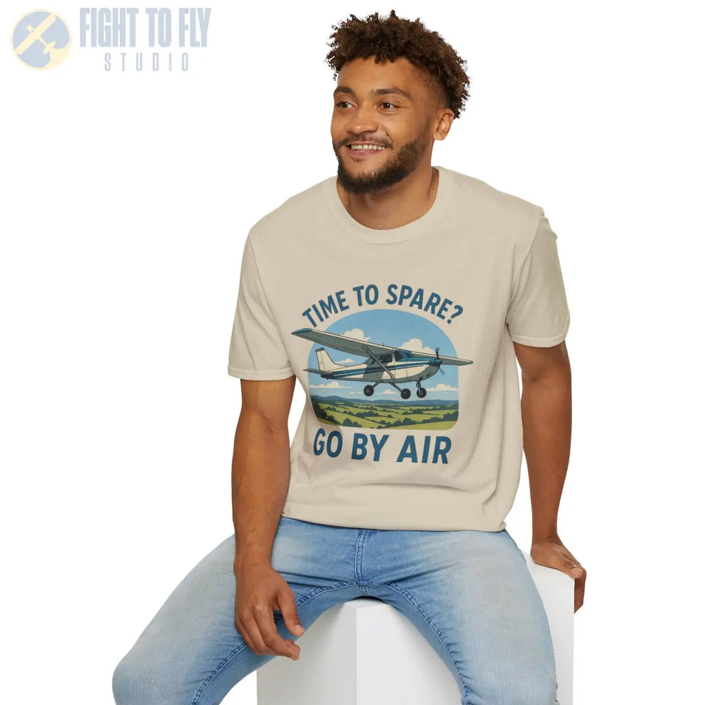 Time to Spare? Go by Air - Cessna 172 - T-Shirt - Pilot gifts - WWII warbird t-shirt