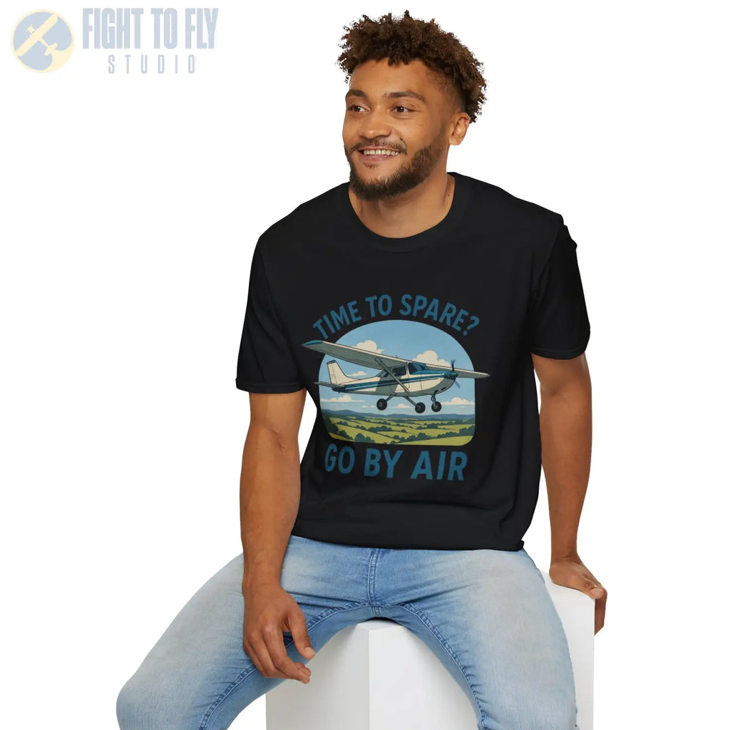 Time to Spare? Go by Air - Cessna 172 - T-Shirt - Pilot gifts - WWII warbird t-shirt