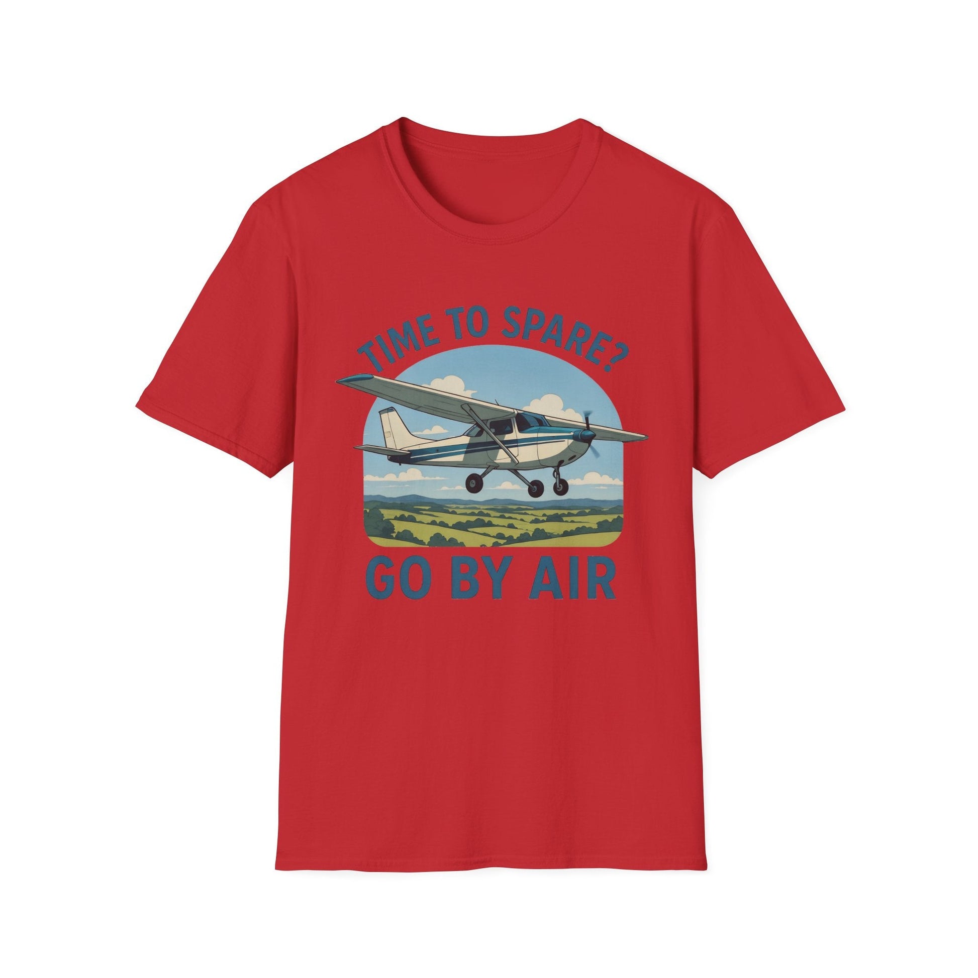 Cessna 172 Premium T-Shirt – “Time to Spare? Go by Air” Skyhawk Aviation Tee - Pilot gifts - WWII warbird t-shirt