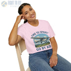 Time to Spare? Go by Air - Cessna 172 - T-Shirt - Pilot gifts - WWII warbird t-shirt