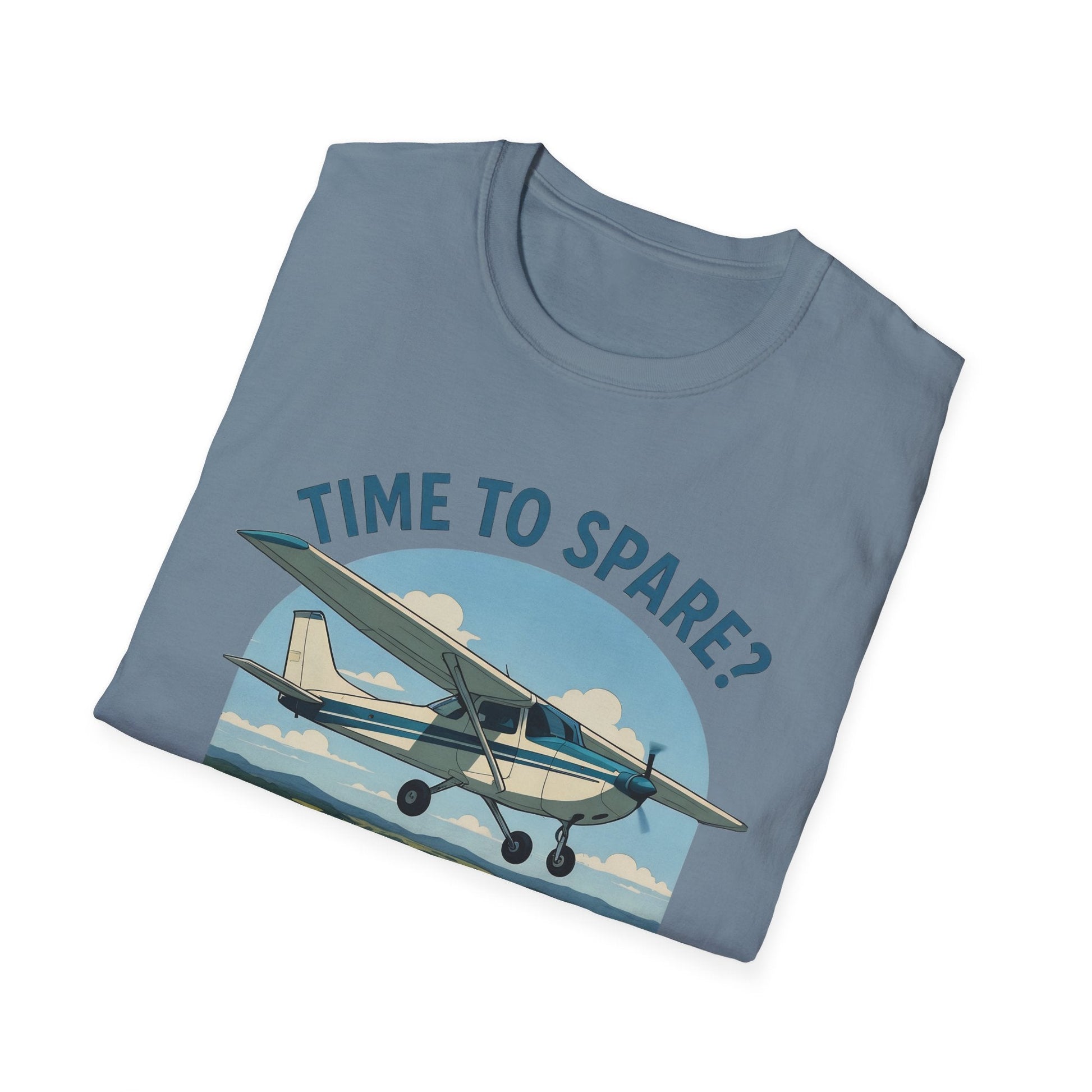 Cessna 172 Premium T-Shirt – “Time to Spare? Go by Air” Skyhawk Aviation Tee - Pilot gifts - WWII warbird t-shirt