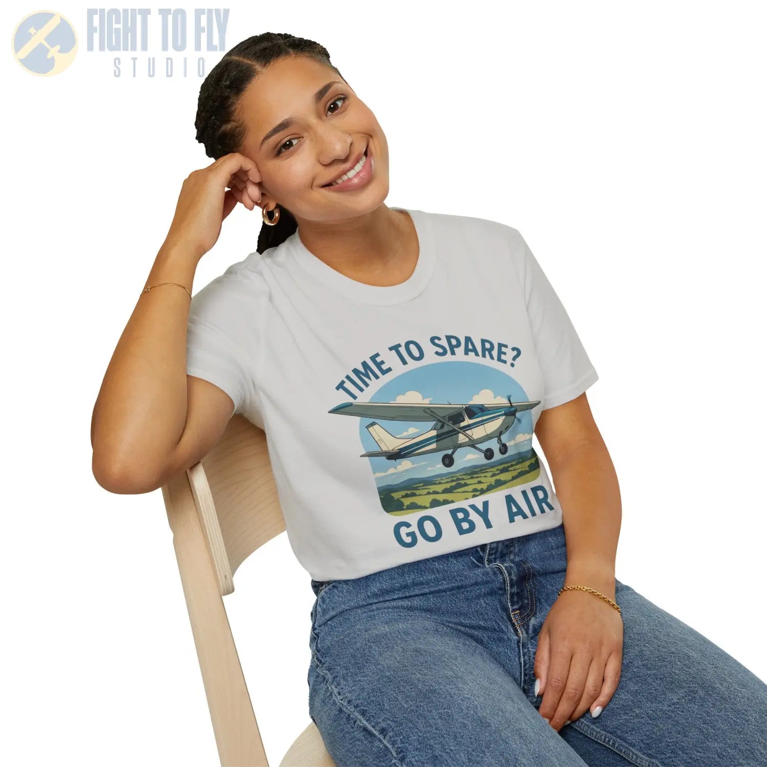 Time to Spare? Go by Air Cessna 172 T Shirt Pilot gifts WWII warbird t shirt