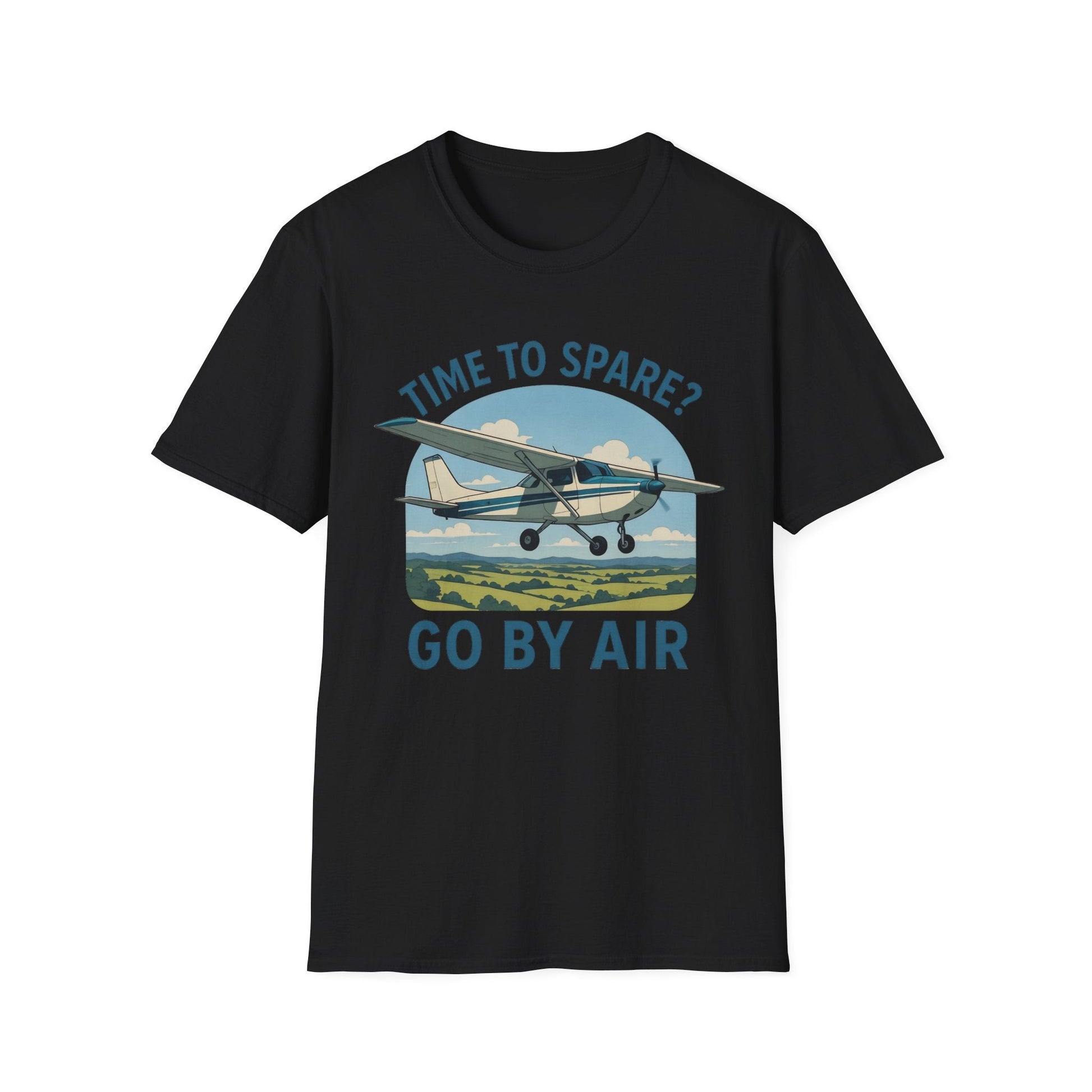 Cessna 172 Premium T-Shirt – “Time to Spare? Go by Air” Skyhawk Aviation Tee - Pilot gifts - WWII warbird t-shirt