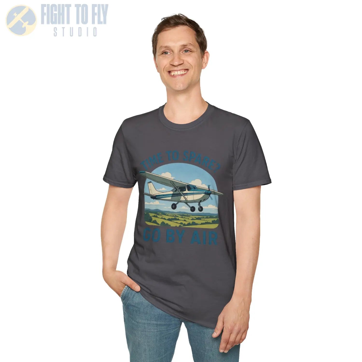 Time to Spare? Go by Air Cessna 172 T Shirt Pilot gifts WWII warbird t shirt