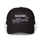 Cessna 177FG Hat — Personalized with Tail Number & Custom Text - Hats - Pilot gifts - WWII warbird t-shirt