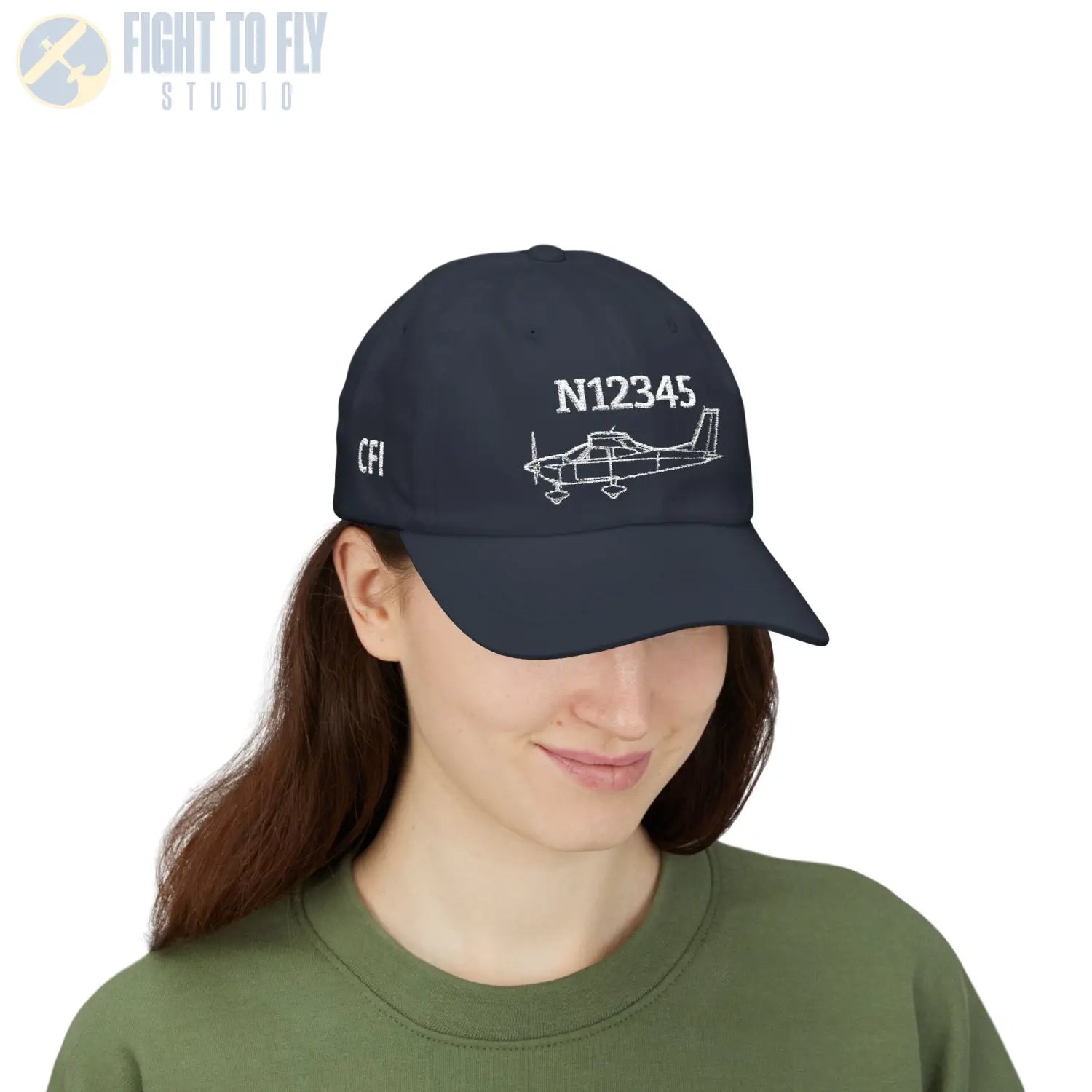 Cessna 177FG Hat — Personalized with Tail Number & Custom Text - Hats - Pilot gifts - WWII warbird t-shirt